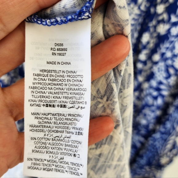 Boden Sofia Trim Jersey Blue Floral Midi Dress - Picture 9 of 13